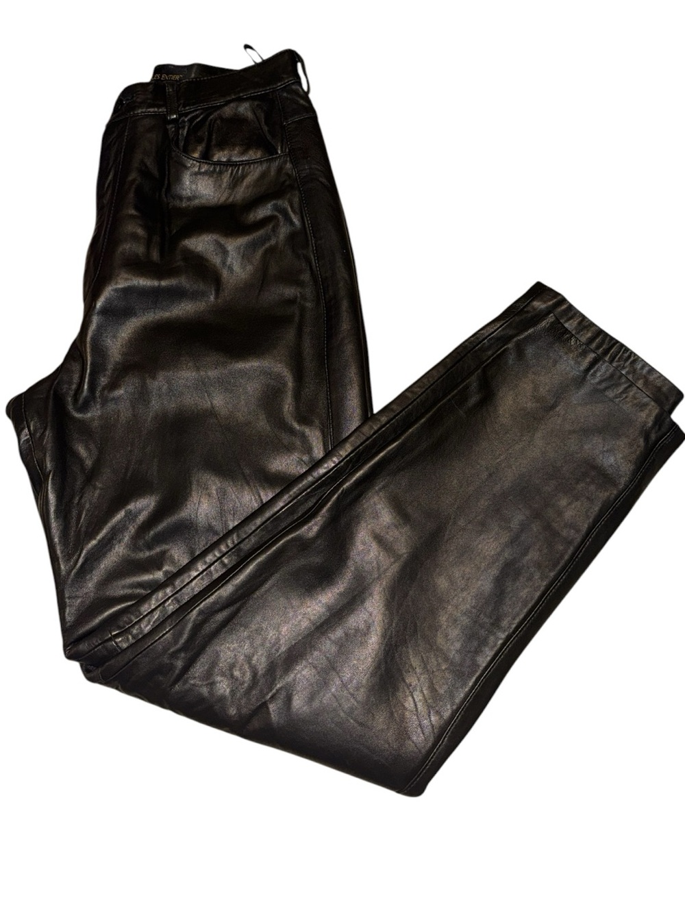 Classiques Entier Women's Vintage Genuine Lambskin Leather Pants